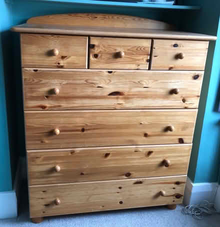 Photo of free ikea pine tall chest of drawers (Aigburth L17) #1