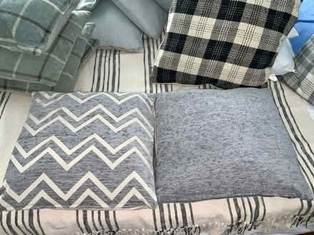Photo of free 2 Medium Square Cushions. Greys. (Kendal LA9) #1