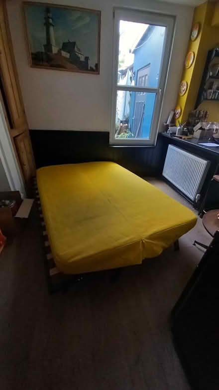 Photo of free Yellow ikea click clack sofa bed (Teignmouth ,Devon TQ14 9EP) #2