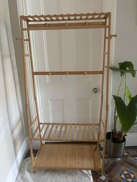 Photo of free Wooden clothes rail (SW17) #2