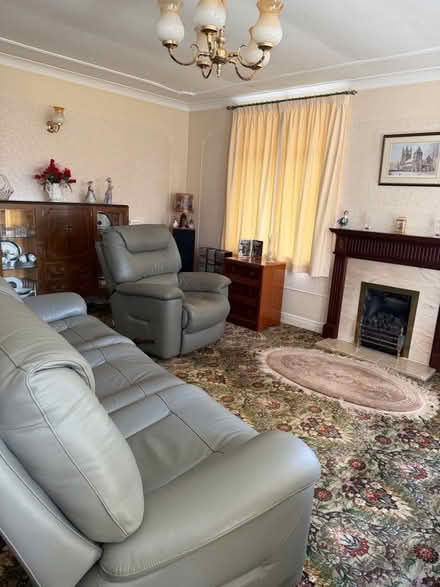 Photo of free Pistachio leather Lay z boy suite (Mirfield WF14) #3