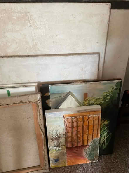Photo of free Collection of art canvases for reuse (Kersey IP7) #1