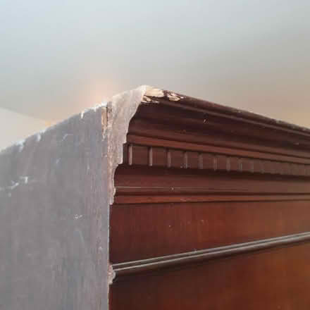 Photo of free Mahogany veneer shelving unit (Portslade) #4