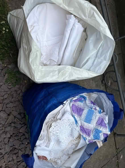 Photo of free Two bags of clean white cloths (ME13) #1