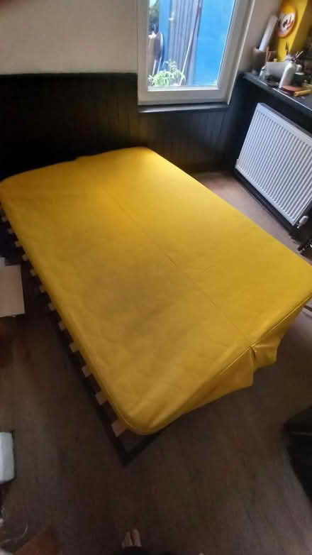 Photo of free Yellow ikea click clack sofa bed (Teignmouth ,Devon TQ14 9EP) #4
