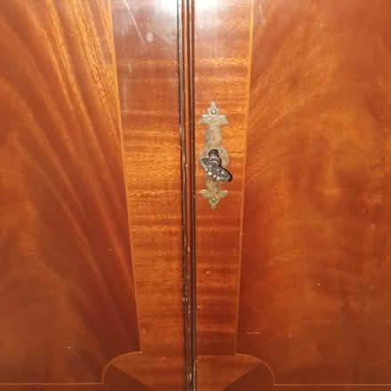 Photo of free Mahogany veneer shelving unit (Portslade) #3