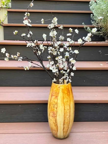 Photo of free Artificial flower faux glass vase (199 Southern Heights BLVD, SR) #2