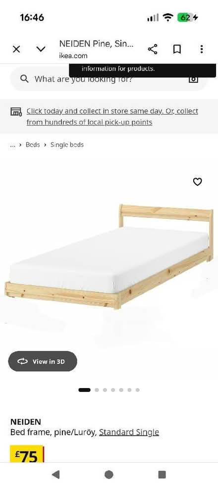 Photo of free Floor bed frame (Headcorn TN27) #1