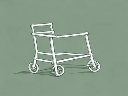 Photo of Zimmer frame with two wheels (University of Bath BA2) #1