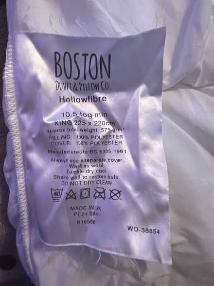 Photo of free King size duvet (Gargrave) #1
