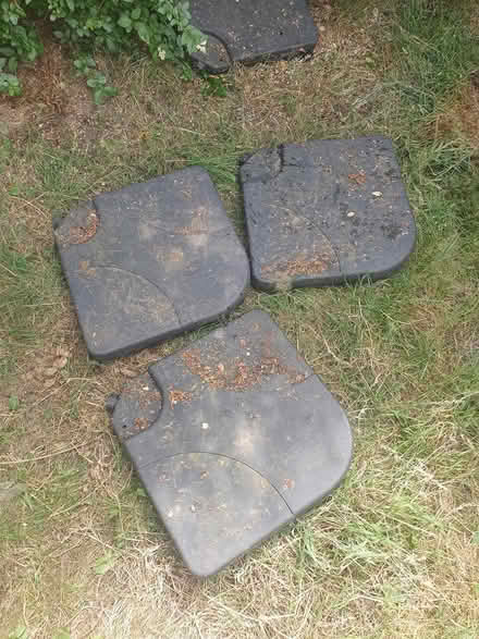 Photo of free 3 water weights for patio parasols (SK8 Cheadle) #1