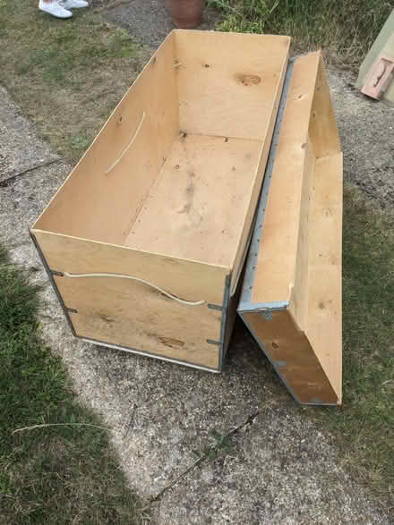 Photo of free Plywood Chest on Castors - Large - please read - to go (Racecourse IP3) #1
