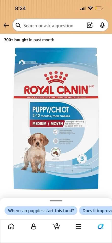 Photo of free 17LB bag of royal canin puppy food (01243) #1