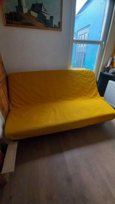 Photo of free Yellow ikea click clack sofa bed (Teignmouth ,Devon TQ14 9EP) #1