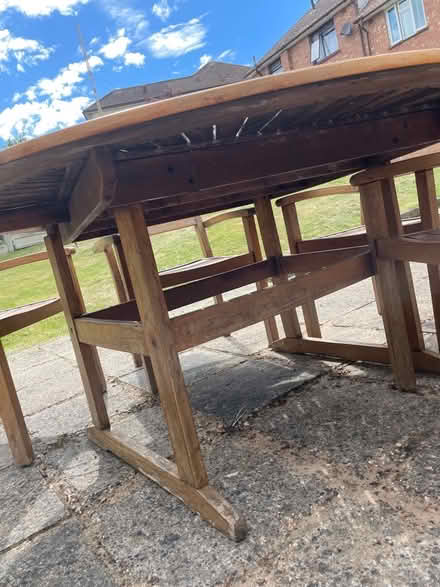 Photo of free Wooden garden table + 6 chairs + cover (River CT17) #3