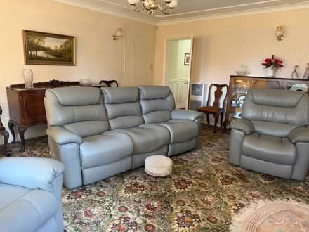 Photo of free Pistachio leather Lay z boy suite (Mirfield WF14) #2
