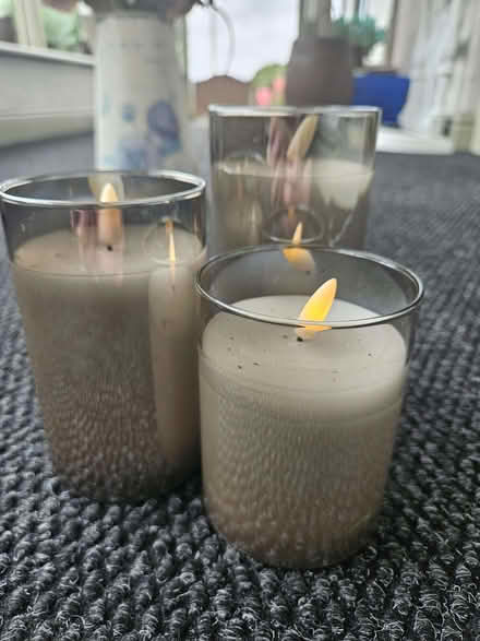 Photo of free Set of 3 battery candle lights (Carnforth LA5) #1