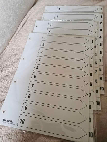 Photo of free Dividers for ring binders (Juniper Green, EH14) #1