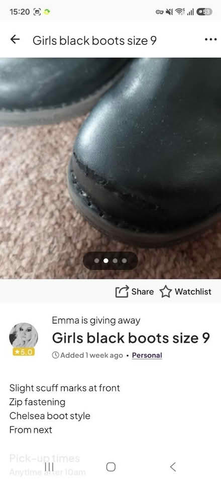 Photo of free Black chelsea boots size 9 (Bognor Regis - PO22) #3