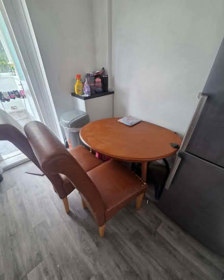 Photo of free Dining table with chairs, bookshelf, two sofas, washing machine (Southey Green S5) #2