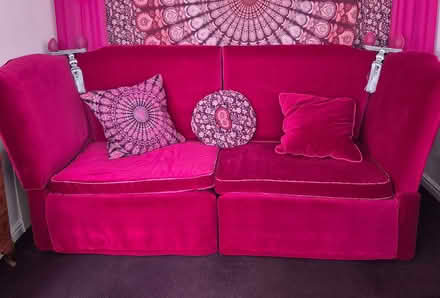Photo of free Largest red Knoll style sofa (Whitburn SR6) #2