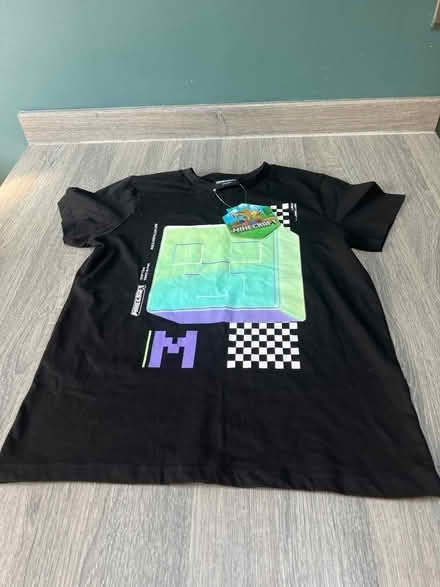 Photo of free Black Minecraft T-Shirt. 13 Years. Never Worn. (Southsea PO4) #1