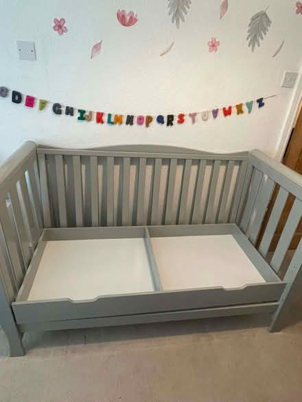 Photo of free child's sleigh bed / cot (Wrenbury CW5) #3