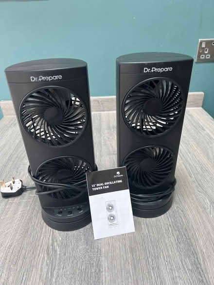 Photo of free 2 13” Dual Oscillating Tower Fan’s. Both Working. (Southsea PO4) #1