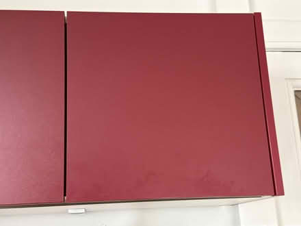 Photo of free Most of a 0.92 L can of red vinyl matt paint (Juniper Green EH14) #1