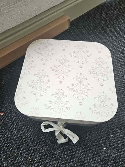 Photo of free Set of purple and grey hat boxes (Carnforth LA5) #3