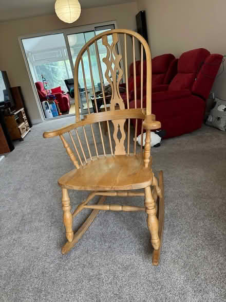 Photo of free Wooden rocking chair (Ipstones ST10) #1