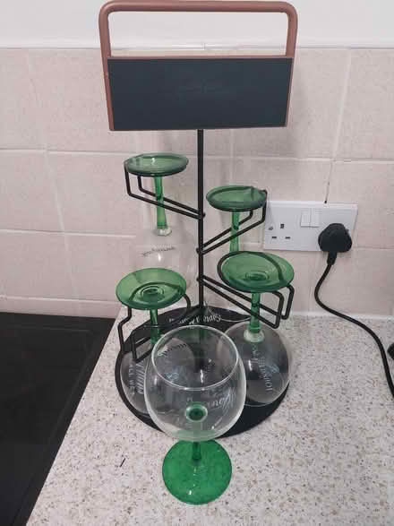 Photo of free Gin glasses and stand (stockport shaw heath SK2) #1