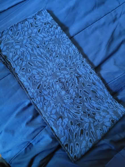 Photo of free Blue Patterned Scarf Or Shawl (Los Altos Hills, CA) #1