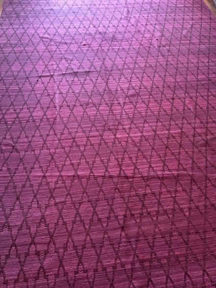 Photo of free Large purple silk area rug (Rego Park) #2