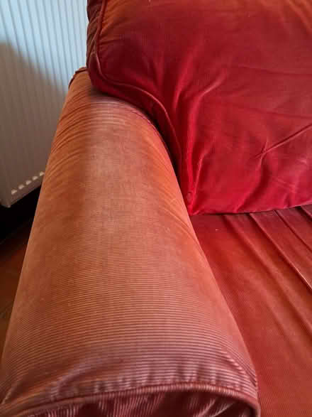 Photo of free Red 2 seater sofa (Llanddewi LD1) #3