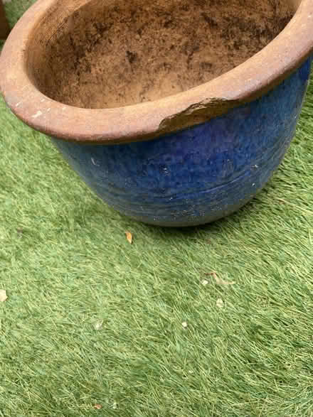 Photo of free Three Blue garden pots (Greenfields SY1) #3