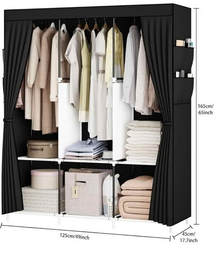 Photo of free Fabric canvas wardrobe (Surbiton KT6 6AW) #1