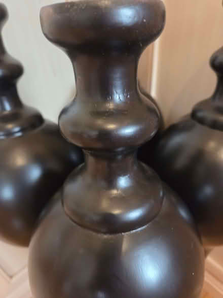 Photo of free Wooden curved table legs x 4 (Staveley LA8) #4