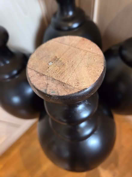 Photo of free Wooden curved table legs x 4 (Staveley LA8) #2