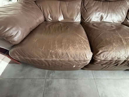 Photo of free 3 Seater leather sofa with recliner action (West Hitchin SG5) #2
