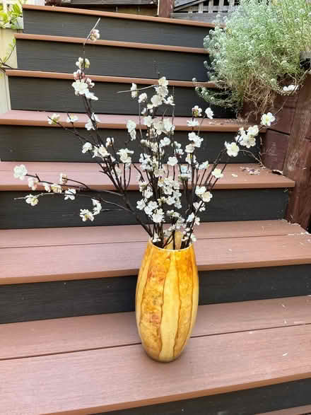 Photo of free Artificial flower faux glass vase (199 Southern Heights BLVD, SR) #3