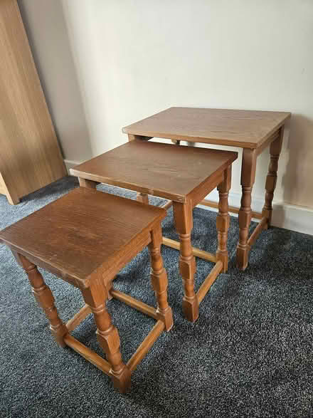 Photo of free Nest of 3 wooden tables (WF14) #2