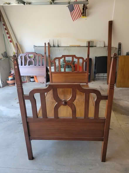 Photo of free 2 Solid wood twin beds (Andover) #2