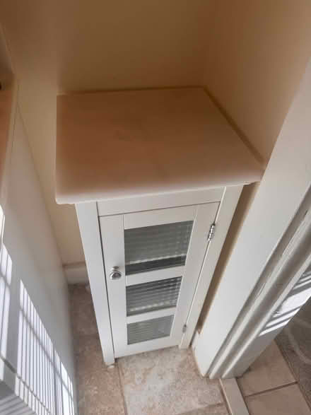 Photo of free Short cabinet w/glass window door (Weston) #1