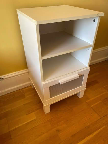 Photo of free IKEA white bedside table 40cm wide, 72cm high (Upper Holloway N19) #1