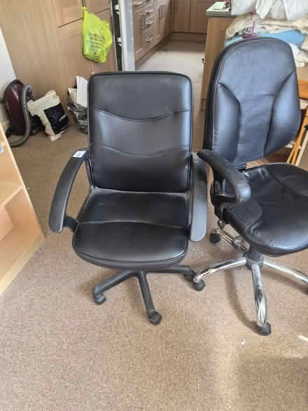 Photo of free Pair leather effect office chairs (SY5) #2