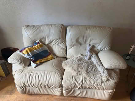 Photo of free Cream sofa recliner 2 seater (Shankill) #3