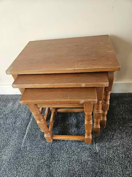 Photo of free Nest of 3 wooden tables (WF14) #4