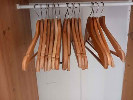 Photo of free Wooden Coat hangers (Wallasey CH44) #1