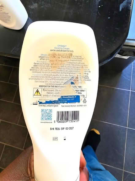 Photo of free Epimax cream [unused] (Ribbleton PR2) #2